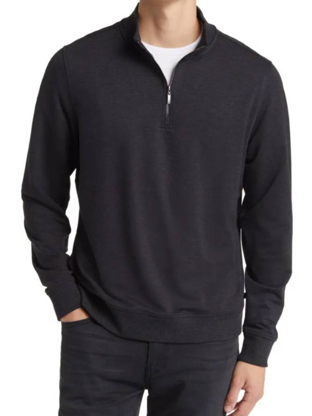 GENUINE Robert Barakett GRAY Halton Quarter Zip Pullover SIZE LARGE